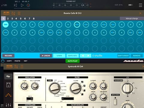 ROZETA - CELLS Polyphonic Step Sequencer - Tutorial for the iPad