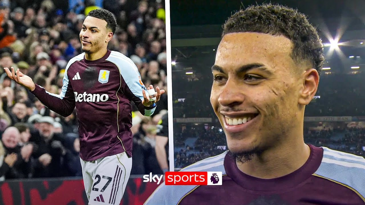 Morgan Rogers on his match-winning brace against Manchester United for Aston Villa 💪
