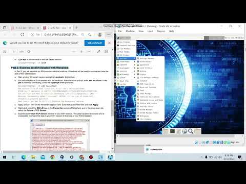 Lab 21 2 12  Examining Telnet and SSH in Wireshark