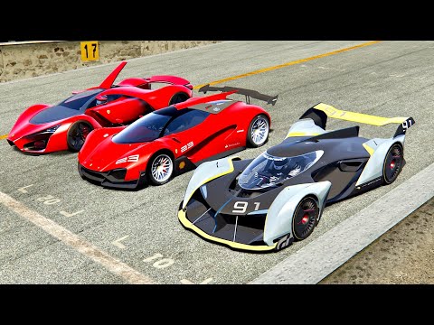 McLaren Ultimate VGT vs Ferrari Xezri vs Ferrari F80 Concept - Spa