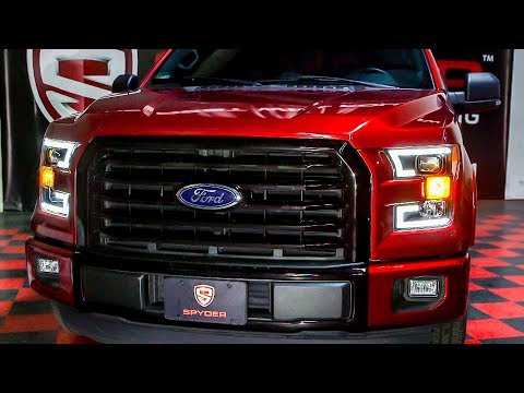 Spyder Auto How to Install: 2015-2016 Ford F150 Headlight with LED Switch Back Light Bar