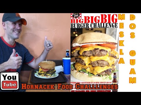 Meskla Dos Big Big Big Burger Challenge in Guam. My brother take on his first bulk food challenge