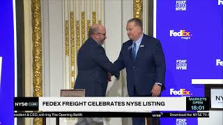 FedEx Freight John Smith Delivers Remarks from NYSE as Firm Makes Trading Debut