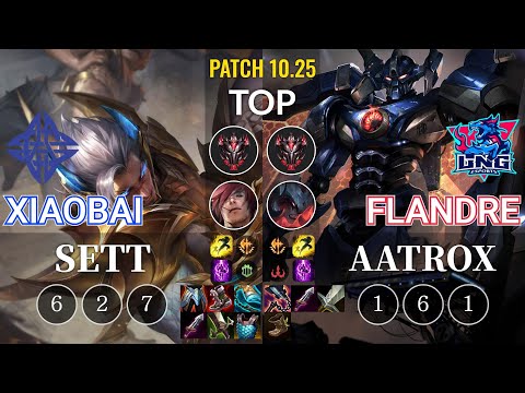 ES Xiaobai Sett vs LNG Flandre Aatrox Top - KR Patch 10.25