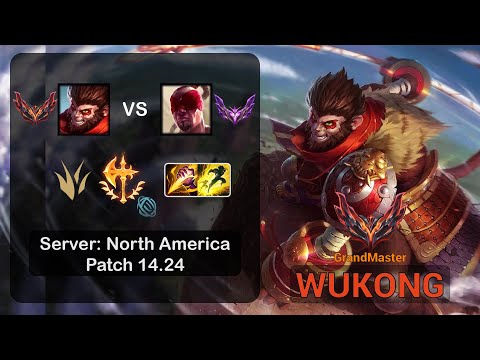 Wukong Jungle vs Lee Sin - NA GrandMaster - Patch 14.24