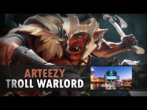 Arteezy (Troll Warlord) EG vs Fnatic @ ESL One Hamburg