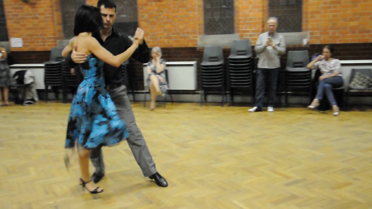 Cristian Petitto & Paula Duarte, after class demonstration at Reading Tango Club