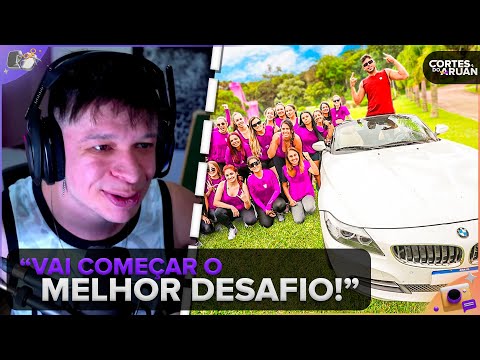 ARUAN REAGE: AGORA EU ARRUMO UMA NAMORADA! VAI COMEÇAR O DESAFIO DAS MULHERES VALENDO A BMW Z4