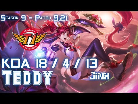 SKT T1 Teddy JINX vs KAI'SA ADC - Patch 9.21 EUW Ranked