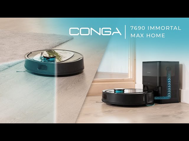 Cecotec Conga 7690 Immortal Max Home Robot Aspirador y Friegasuelos con Base de Autovaciado video