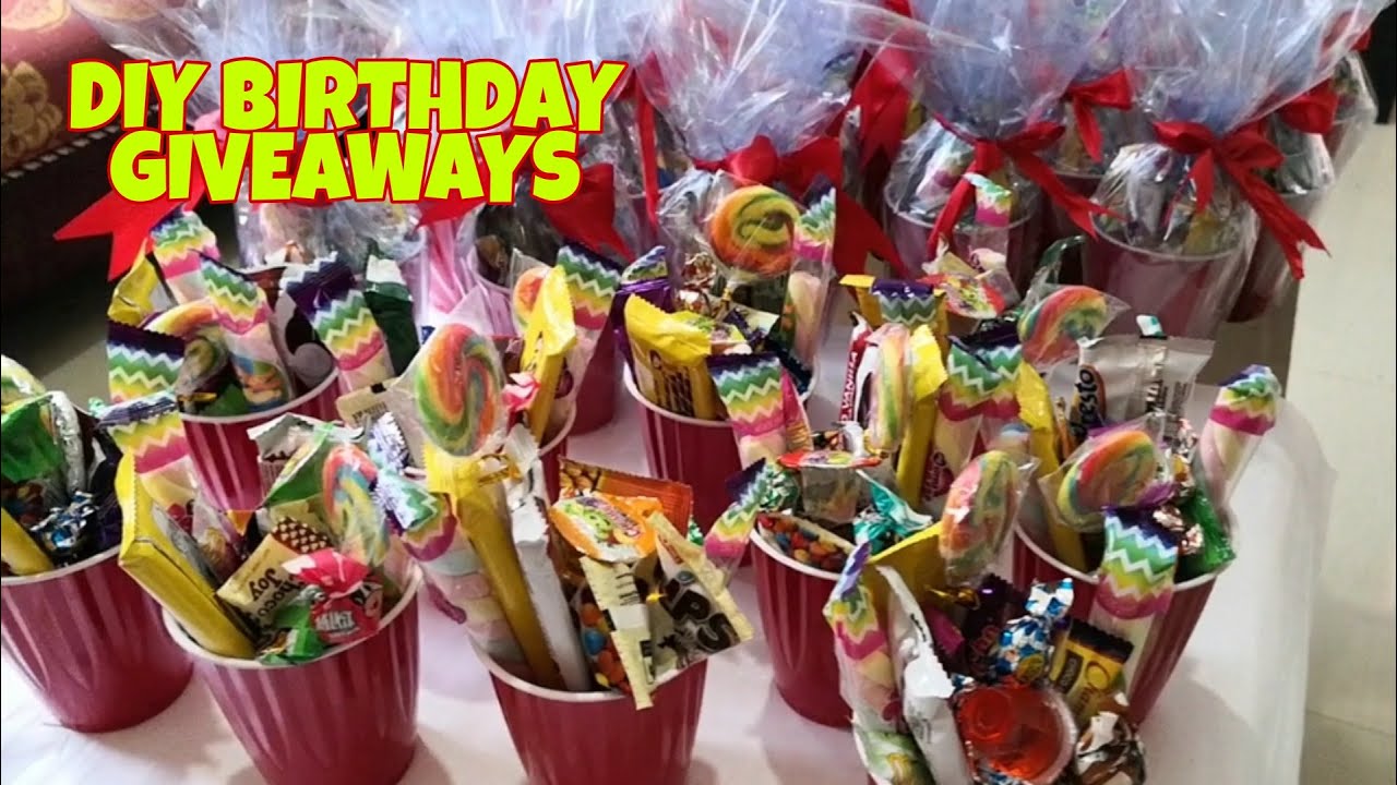 Watch video DIY BIRTHDAY GIVEAWAYS/ PARTY BAGS IDEAS Now DIY BIRTHDAY GIVEAWAYS/ PARTY BAGS IDEAS