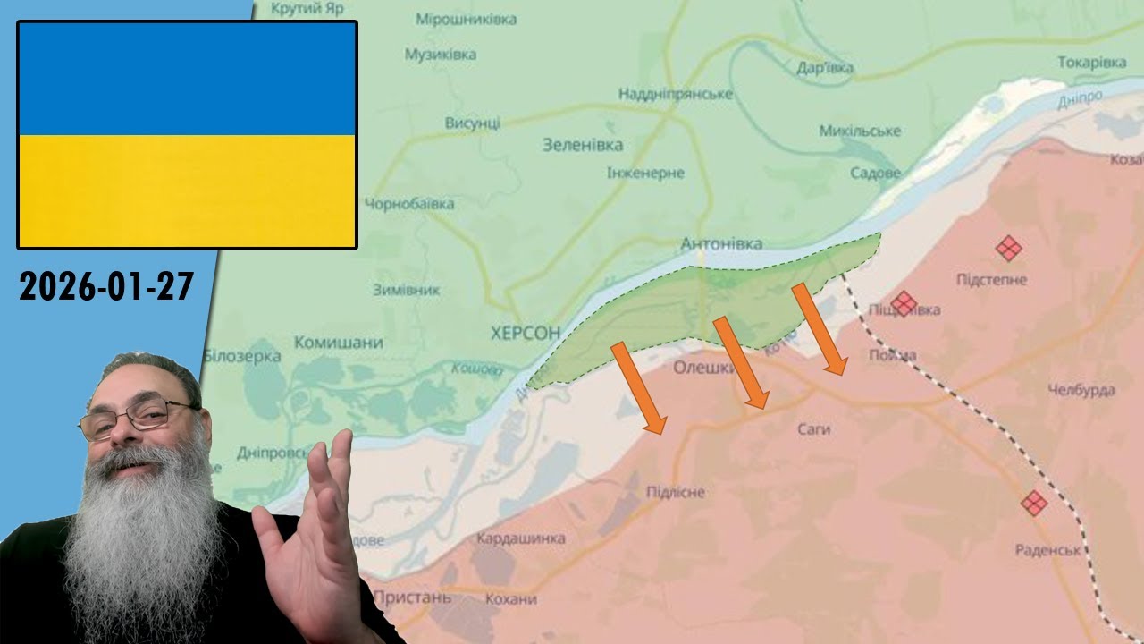 #Ucrânia 2026-01-27: RUSSOS ABANDONAM ILHA no DNIPRO próximo a KHERSON devido FALTA de PESSOAL