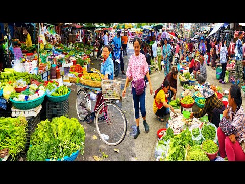 Food Rural TV, Cambodian street food - Walking @ Phsar Touch  in Phnom Penh, Fresh foods Market