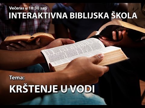 Biblijska škola - Krštenje u vodi