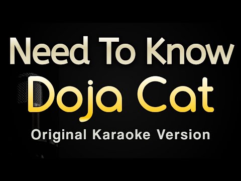 Need To Know - Doja Cat (Karaoke Songs With Lyrics - Original Key)