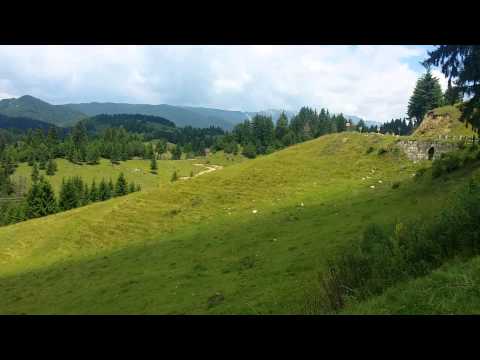 Panoramic view of "Podul Dambovitei" City and the surrounding mountains