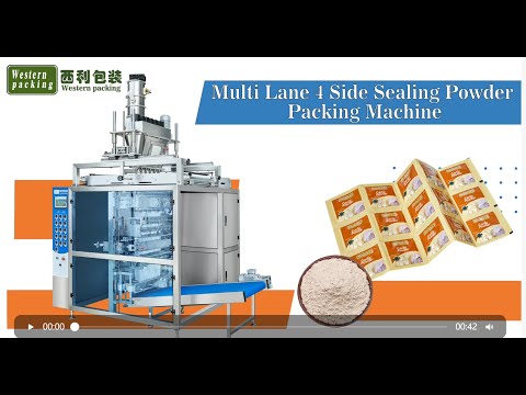 multi lanes 4 side seal bag packing machine powder sachet packaging machine