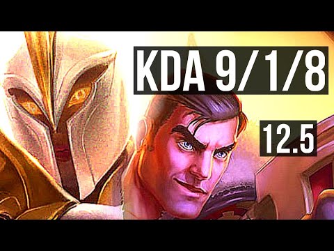 KAYLE vs JAYCE (TOP) | 9/1/8, 3.0M mastery, Dominating | EUW Master | 12.5