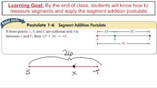Video 5 Segment Addition Postulate