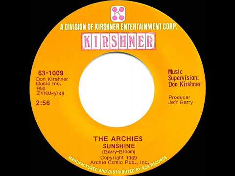 1970 HITS ARCHIVE: Sunshine - Archies (mono 45)