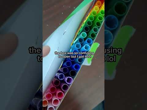unboxing crayola super tips! #shorts #thingstodo #crayola #supertips #markers #amazing #cupid #color