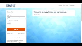 how to login on sears