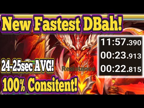 New Fastest DBah That NEVER FAILS!! 24-25sec AVG! F2p Options Mentioned! Summoners War