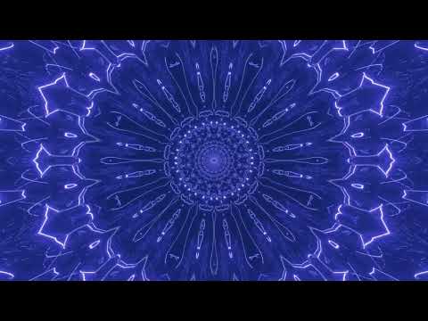 kaleidoscopic tunnel - 3d Neon Blue Mandala Ornament