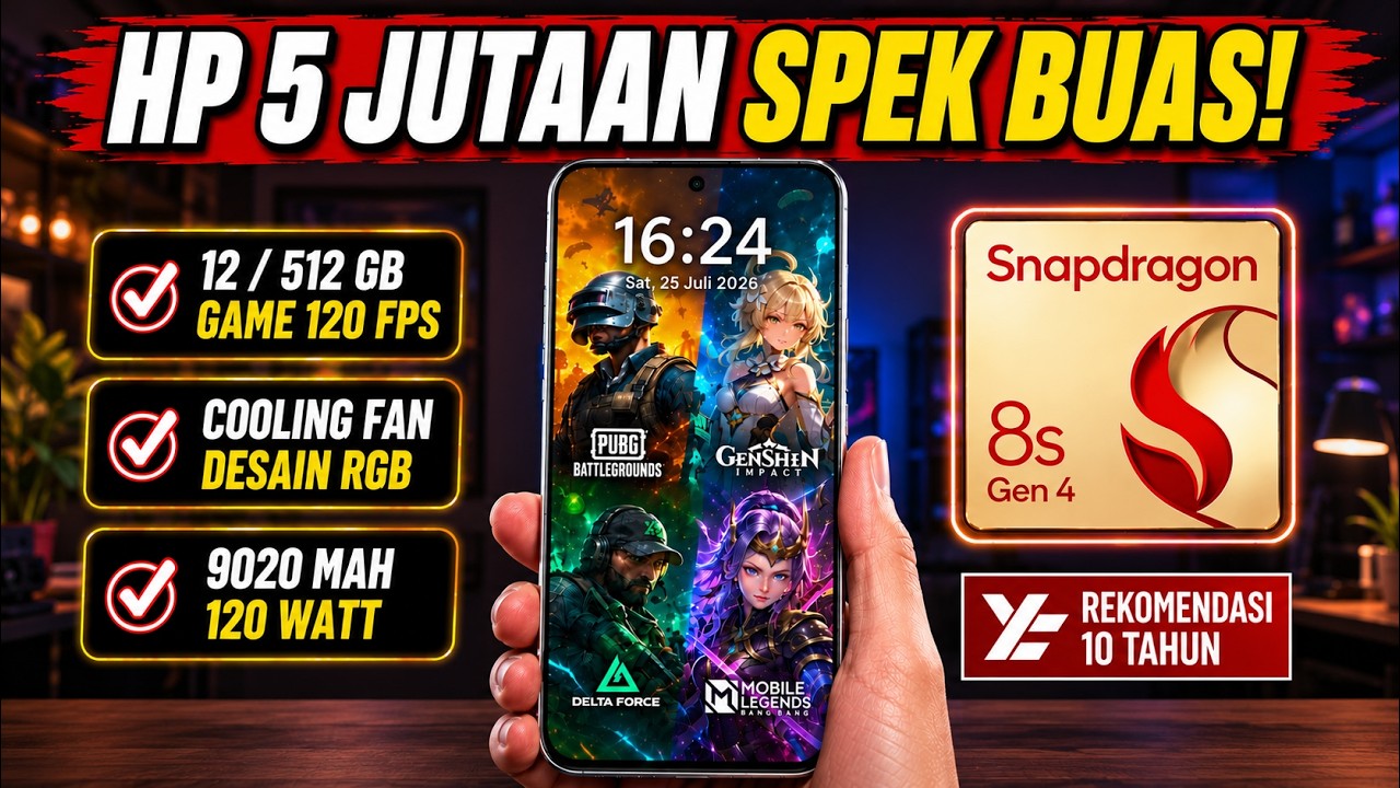 5 REKOMENDASI HP GAMING 5 JUTAAN TERBAIK JULI 2026