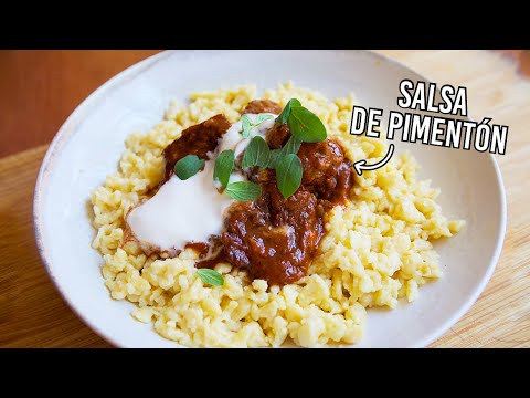 Authentic Hungarian Goulash with Spätzle (beef stew)