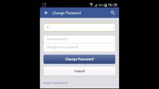 Change Your Facebook Password on Android App