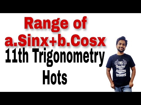 Range of a.Sinx+b.Cosx l -sqrt(a²+b²) a.Sinx+b.Cosx sqrt(a²+b²) l TRIGONOMETRY HOTS