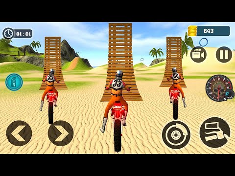 Extreme Motocross Beach Bike Stunt Driving - Motorbike Racing Best Bike Game - Android Gameplay