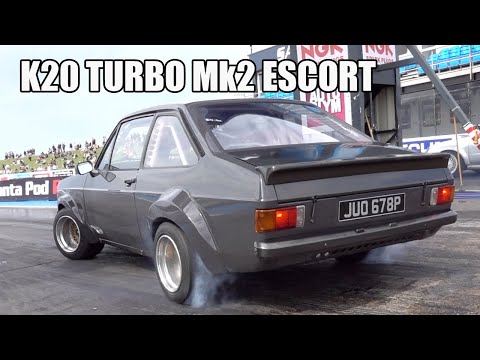 360BHP K20 TURBO SWAPPED MK2 FORD ESCORT - 12.00 @ 121mph