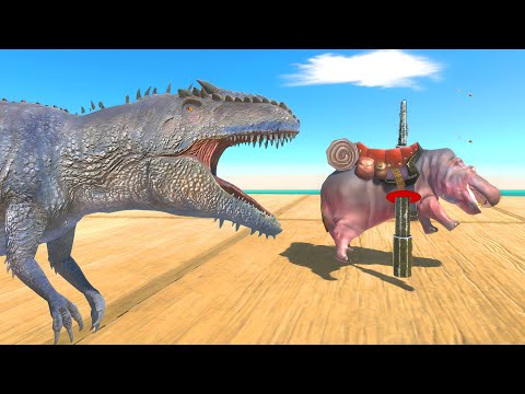 Run Through the Deadly Spike Road Before Giganotosaurus Gets You - Animal Revolt Battle Simulator