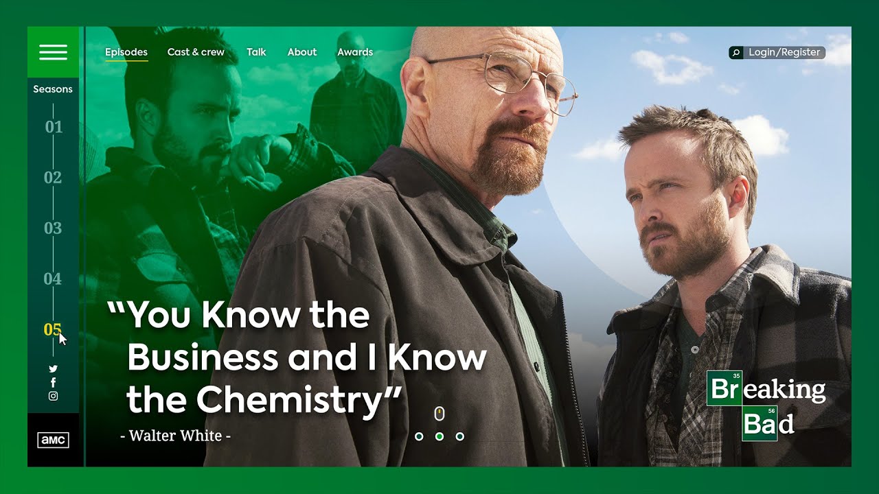 Breaking Bad Web Ui Design #Fanart @Danielfcreativo