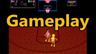 One on One Basketball Atari 7800 Gameplay