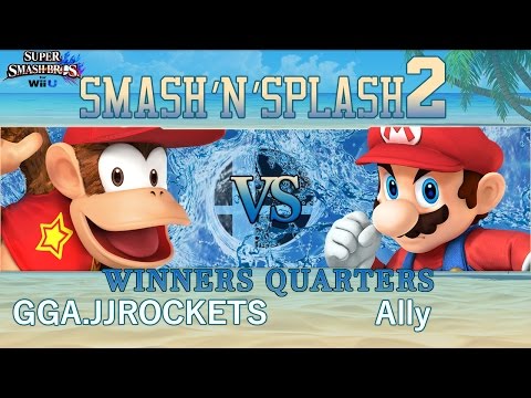 Smash'N'Splash 2  WINNERS QUARTERS - GGA.JJROCKETS (Diddy Kong) vs Ally (Mario)