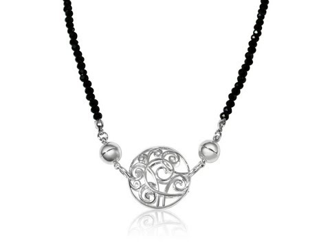 Maria Nicola - 10 Way Necklace - Swirl Pendant - silver