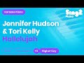 Hallelujah - Jennifer Hudson, Tori Kelly | Sing (Higher Key) Karaoke Piano