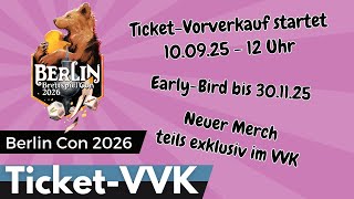 Berlin Brettspiel Con 2026 - VVK 10.09.25 ab 12 Uhr - Infos zu Early Bird & neuem Merch