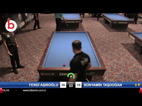 FERDİ AŞIROĞLU & BÜNYAMİN TAŞDOĞAN Bilardo Maçı - 2019 TÜRKİYE KUPASI 1. ETAP ERKEKLER-5.TUR