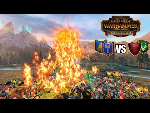 Durthu Burns (2v2) Dwarfs vs Wood Elves & Vampires - Total War: Warhammer II Battlecast #42