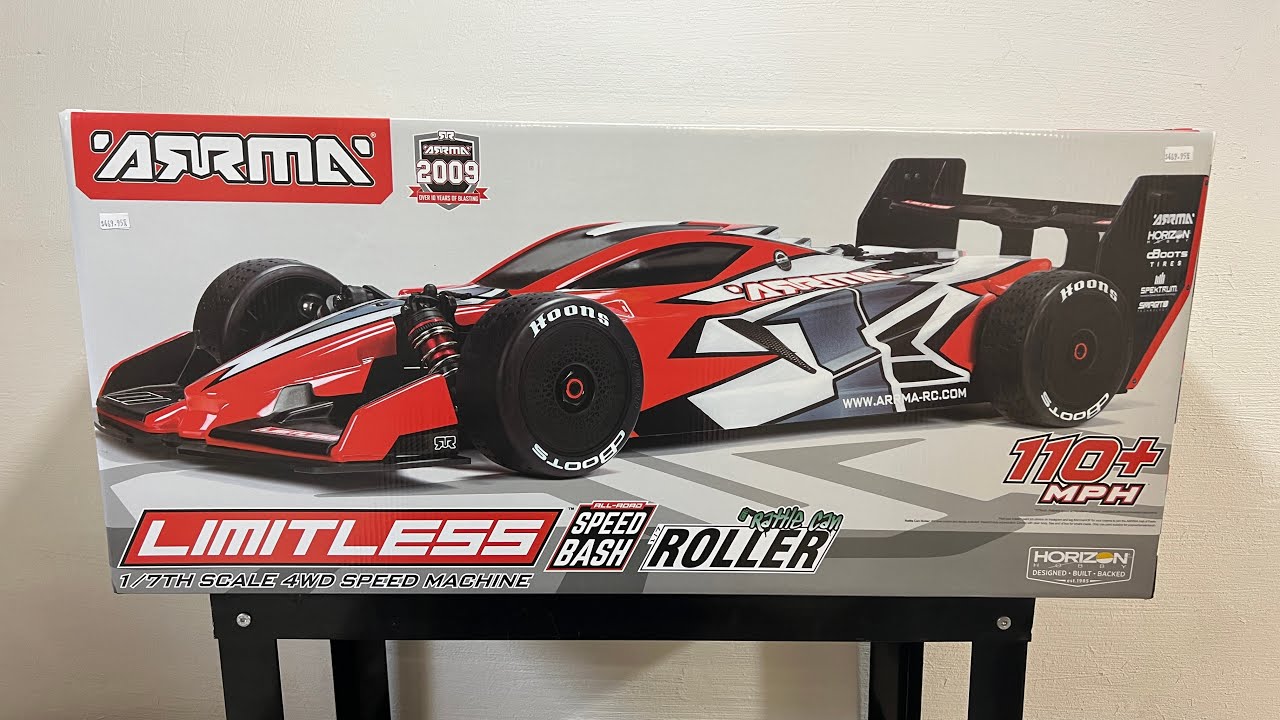 Arrma Limitless V2 unboxing, build, and first bash!