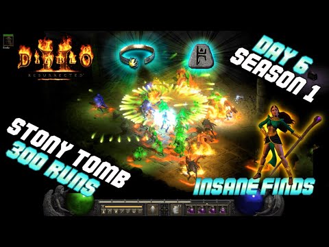 Day 6 / Season 1 / Stony Tomb 300 Runs / Loot Highlight / D2r / Diablo 2 Resurrected