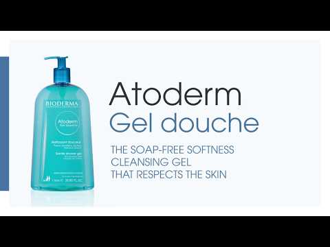 Bioderma Atoderm Gel Douche Dušo želė sausai ir jautriai odai, 1000 ml video
