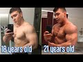 Insane 3 Year Bodybuilding Transformation | 18 to 21 Years Old