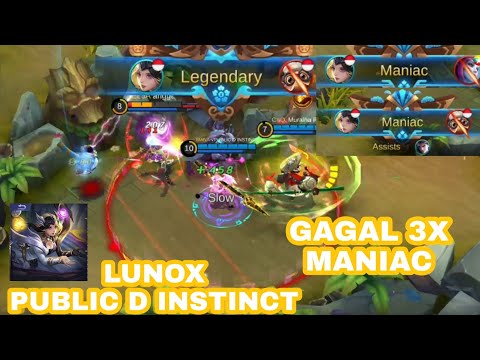 #1 DAMAGE LUNOX TIDAK WAJAR, TOXIC MAGE!! GAGAL 3X MANIAC BY TOP GLOBAL 1000-AN :))