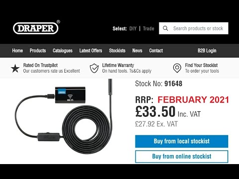 Draper WiFi Endoscope Review 91648
