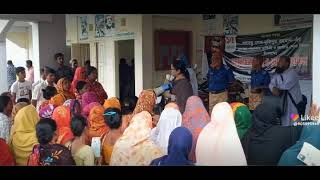 ২১/৯/২২ ইং তারিখ ২নং আলাদীপুর ইউনিয়নে ভিজিডি খাদ্য (চাল) বিতরণ পরিদর্শন কালে বাল্যবিবাহ প্রতিরোধ ও নারী ও শিশু নির্যাতন প্রতিরোধে আলোচনা সভা